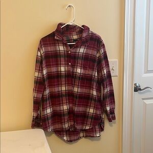 GAP Burgundy Plaid Shirt